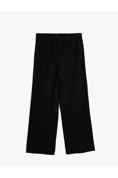 Koton High Waist Viscose Mixed - Elastic Waist Trousers