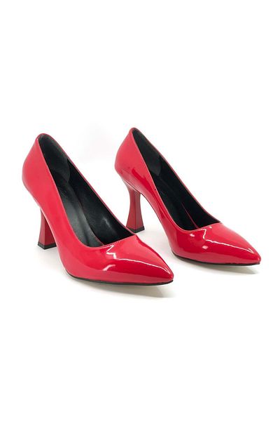 Kocamanlar Ayakkabı Feles Goblet Heeled Women's Stiletto Shoes RED-PATTERN