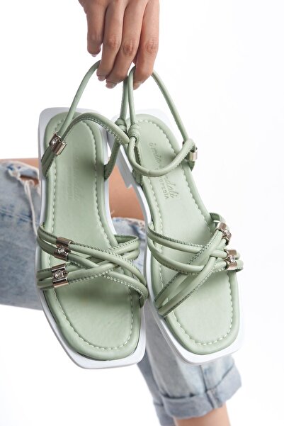 ARTI ARTI AYAKKABI MİA026-1502 Sandale verzi de vacanță zilnice - Femei