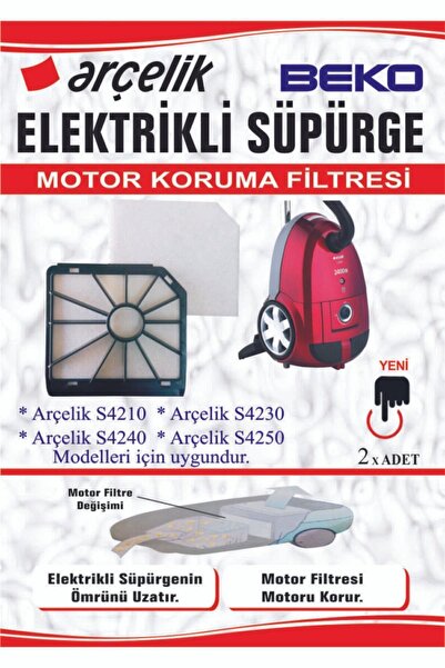 Koyuncu Arçelik S 4210 4230 4240 4250 فلتر حماية محرك المكنسة الكهربائية 2 عبوة