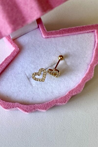Ceren Taşlı Kalp Piercing | Cerrahi Çelik