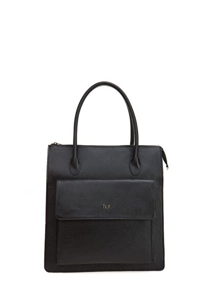 Bilik Deri Hakiki Deri Siyah-Rölax Kadın Omuz Çantası BLM 907