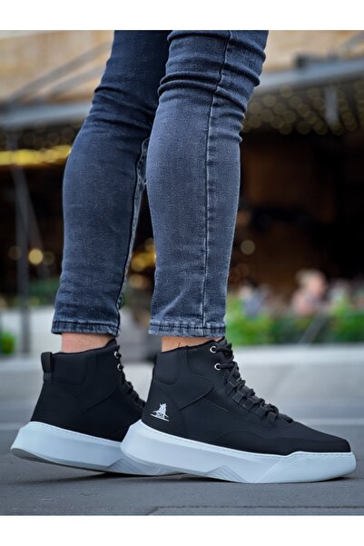 BOA BA0318 Lace-Up Men's High Sole White Sole Sports Boots