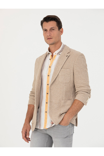 Cacharel Bej Slim Fit Spor Ceket 50264750-VR011