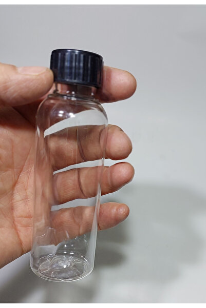 wellLine 200 Cc Düz Model Pet Şişe - Beyaz Kilitli Kapaklı - 200 Ml Boş Pet Ş...