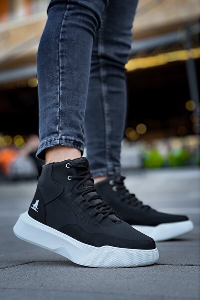 BOA BA0318 Lace-Up Men's High Sole White Sole Sports Boots