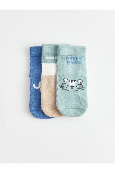 LC Waikiki Lcw шарени бебешки чорапи за момче от 3 части
