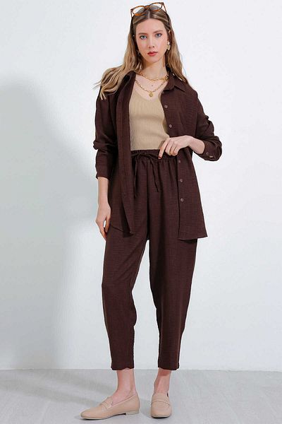 Zübeyde Sayın Linen Double Set