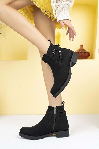 KOCAMANLAR Ayakdaş 2012 Flat Sole Γυναικείες Μπότες Μαύρες