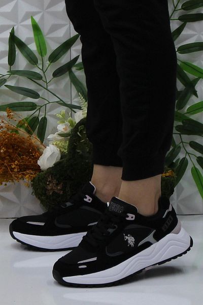 U.S. Polo Assn. Us Polo Assn. Habıta Black Powder Comfortable Original Product Sneaker Women's Shoes