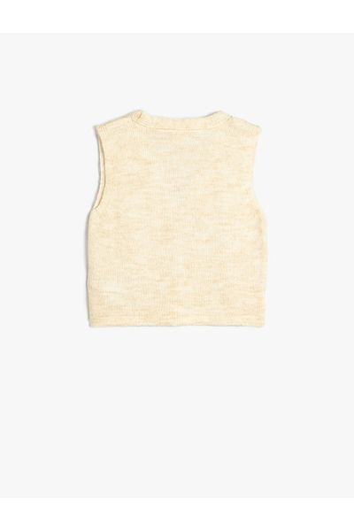 Koton Ärmelloses Basic-Oberteil mit V-Ausschnitt und Blumenmuster