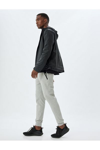 Koton Αθλητική φούτερ από βαμβακερό μείγμα - Jogger Waist, τσέπες με λεπτομέρεια ραφής με κορδόνια