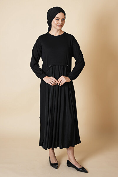 KAIZENMODA Bel Büzgülü Bambu Elbise KZ04-6005