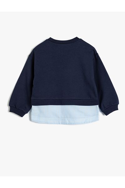 Koton City Printed Long Sleeve Sweatshirt - Crew Neck Shirt