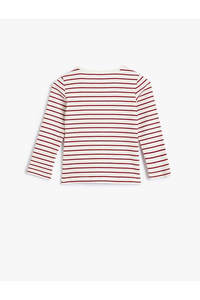 Koton Striped T-Shirt Long Sleeve Round Neck Ribbed