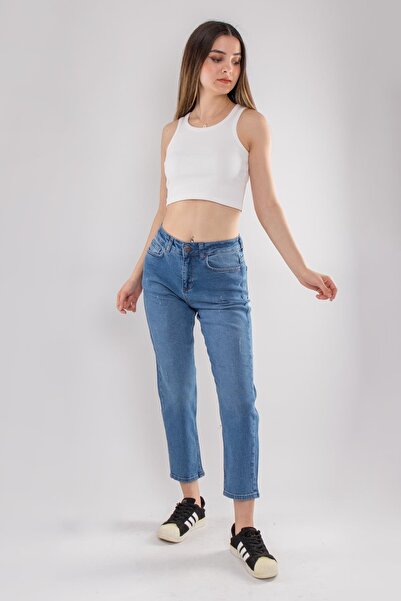 Desperado 320 Boru Paça Mom Pamuklu Kadın Pantolon