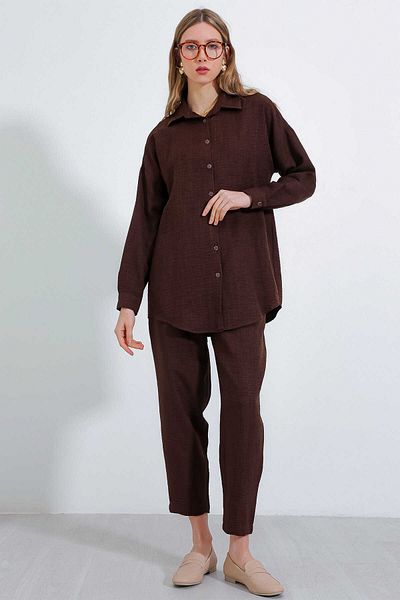 Zübeyde Sayın Linen Double Set