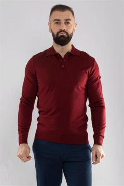 Sementa 12120 Polo Yaka Düğmeli Triko Kazak