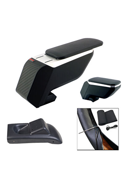 3 Tıkla Opel Mokka 2015-2019 Premium HQ Lüks ABS Ayaklı Gri-Siyah Kolçak