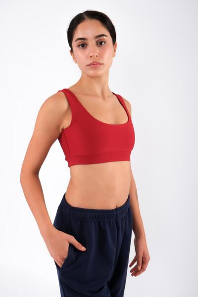 Coredra Дамски сутиен в цвят бордо и червено