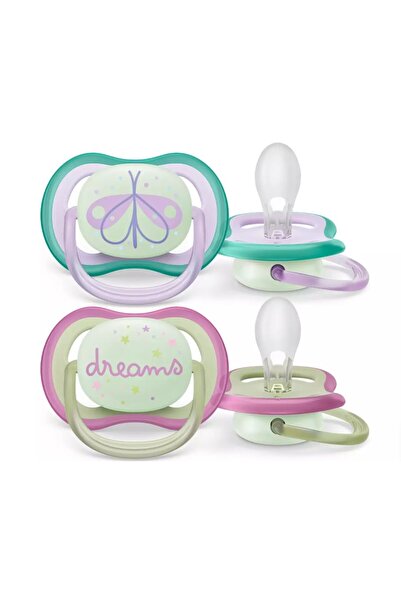 Philips Avent Ultra Air Night Karanlıkta Parlar Gece Emziği 0-6 Ay Kız Scf376/19