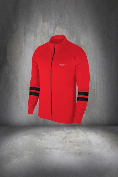 POSEIDON STORM Men's Red New Supra Combed Cotton Fabric Jacket and Sweatpants Zipper Running Set S-3Xl