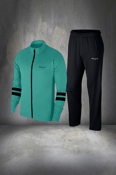 POSEIDON STORM Ανδρικό Σετ Φόρμας Πράσινο Water Supra Combed Cotton - Ύφασμα που αναπνέει, S-3xl