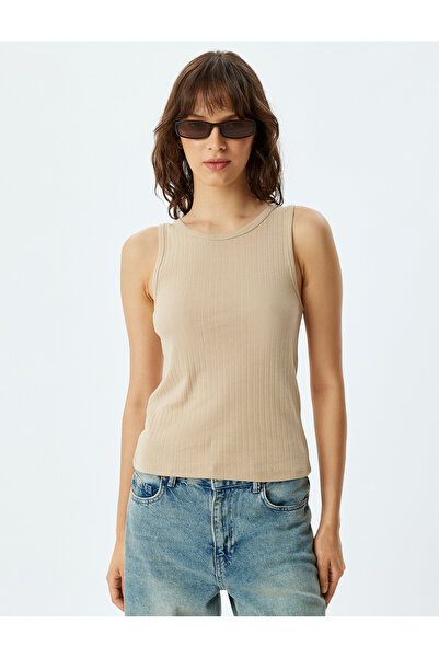 Koton Αμάνικο μπλουζάκι με στρογγυλή λαιμόκοψη