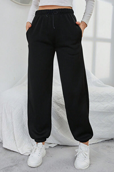 NACRE Kadın Siyah Renkli Jogger Eşofman Altı