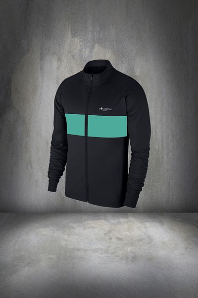 POSEIDON STORM Μαύρο ανδρικό σετ αθλητικής φόρμας - Νέο Supra Combed Cotton, Σχέδιο με φερμουάρ, Αντιιδρωτικό, S-3xl