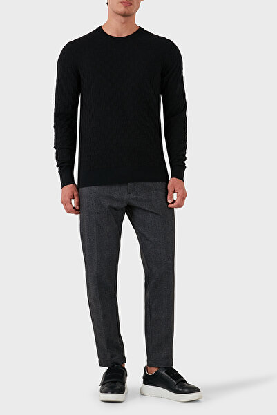 Calvin Klein Pamuklu Slim Fit Bisiklet Yaka Kazak K10K113747BEH Erkek KAZAK K10K113747 BEH