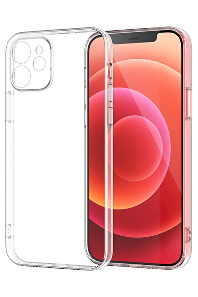 CEPSTOK Iphone 12 Uyumlu Kılıf Şeffaf 3d Kamera Lens Korumalı Silikon