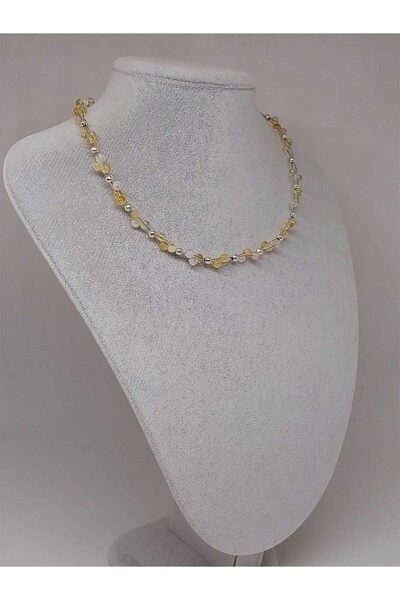 Yasamtohumu Sitrin Taşı Tasarım Kolye 4mm (51474)