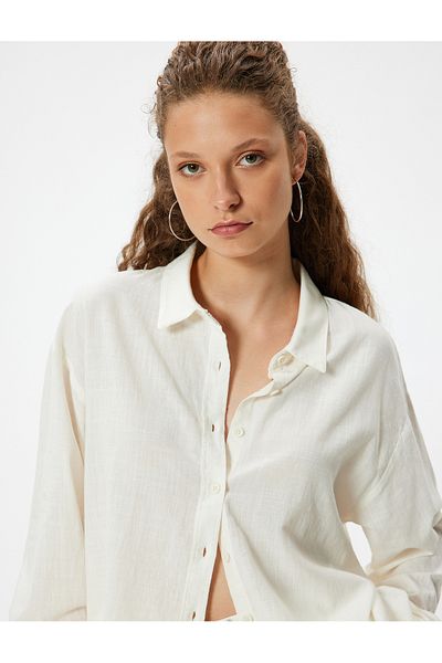 Koton Cotton LonG Sleeve Classic Collar Shirt - ButtoneD