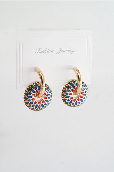 By Zeyna Aksesuar Vip Series Donut Model Women's Earrings - Zrk00586