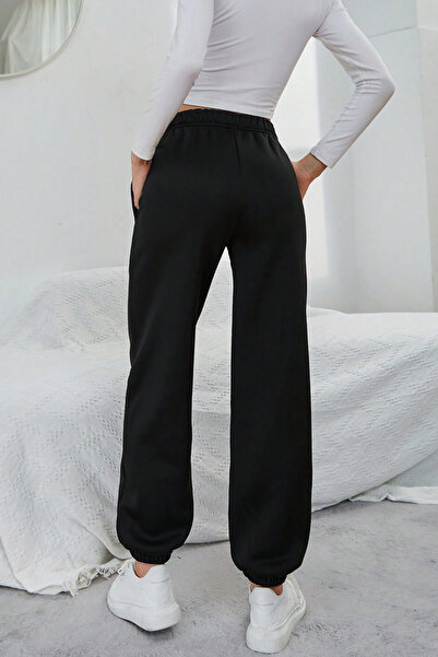 NACRE Kadın Siyah Renkli Jogger Eşofman Altı