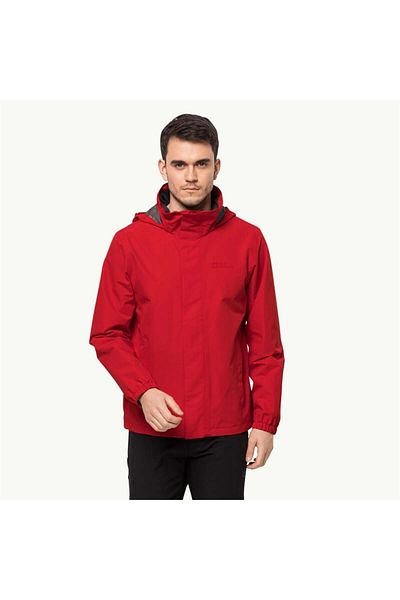 Jack Wolfskin Pelernă de ploaie pentru bărbați Stormy Point 2l Jkt M roșie 1111142 -2193