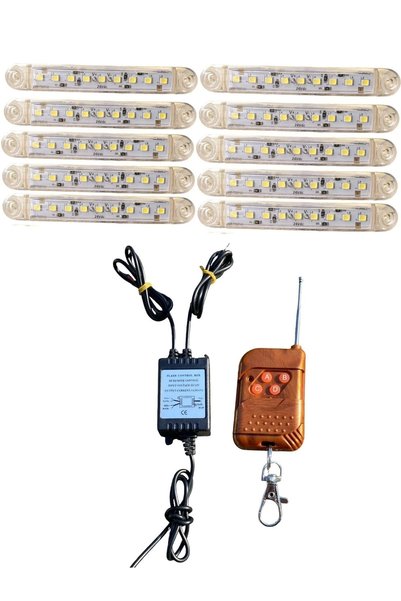 E.K.Tuning Uzaktan Kumandalı 9 Ledli 10 Adet Parmak Led Beyaz