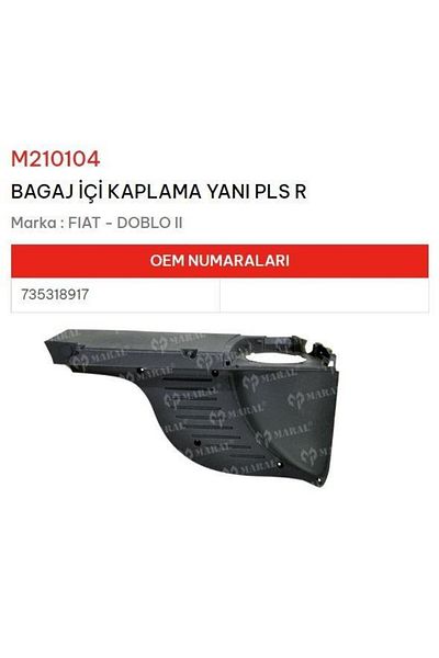 MARAL Side Pls and Right Doblo Ii - Luggage Inside Finish