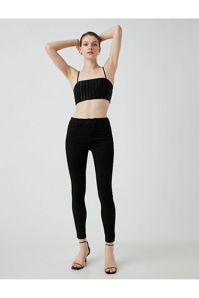 Koton Slim Fit High Waist Skinny Leg