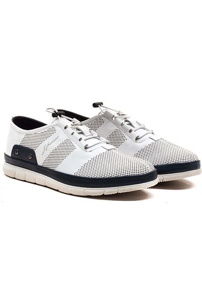 KCMN James Franco 6022 100% piele naturală pantofi casual pentru bărbați alb