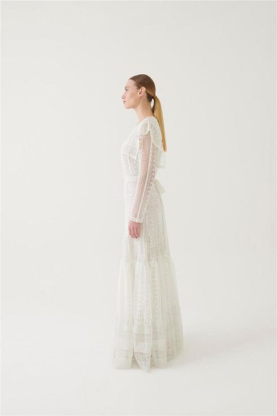 miha Hicran Önal Angel Dress White
