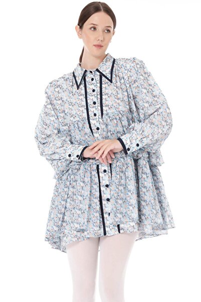 miha Hicran Önal Blue Rosa Tunic