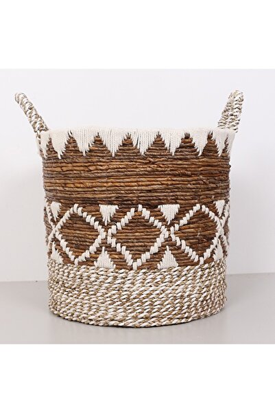 Mylamp سلة أباكا بودروم الطبيعية - مقاس 42x38x48 سم، مقاس XL، مصنوعة يدويًا