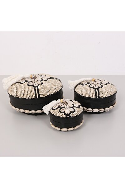 Mylamp Балійська коробка для зберігання з бамбука з намистинами L 20x12 см