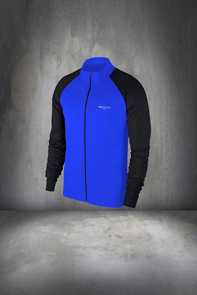 POSEIDON STORM Men's Blue Supra Combed Cotton Tracksuit Set - Oversize, Zippered, Special Design 4xl-10xl