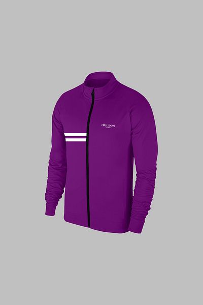 POSEIDON STORM New Series Large Size Men's Purple Special Supra Combed Fabric Comfortable Regular Fit Hooded Walking Set 4-