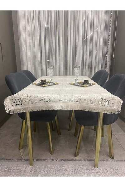 zeyrek tekstil Lüks Silinebilir Hijyenik Şeffaf Kaplama Pvc Muşamba Masa Örtüsü Kenarı Püsküllü
