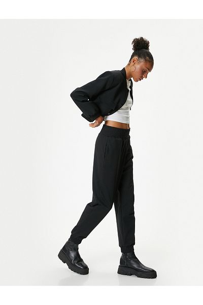 Koton Jogger Sweatpants Άνετη Εφαρμογή με Ψηλή Μέση Τσέπη