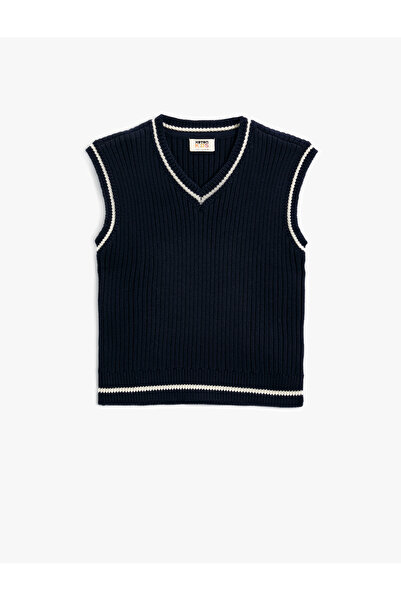 Koton Ребристий светр з V-подібним вирізом
